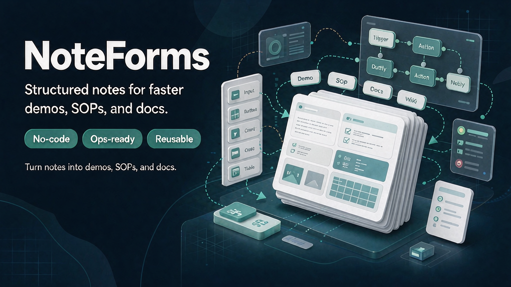 Introducing NoteForms: Beautiful Forms That Fill Your Notion Databases