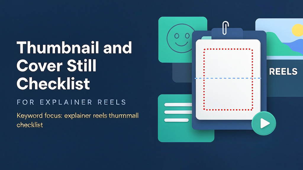 Thumbnail and Cover Still Checklist for Explainer Reels