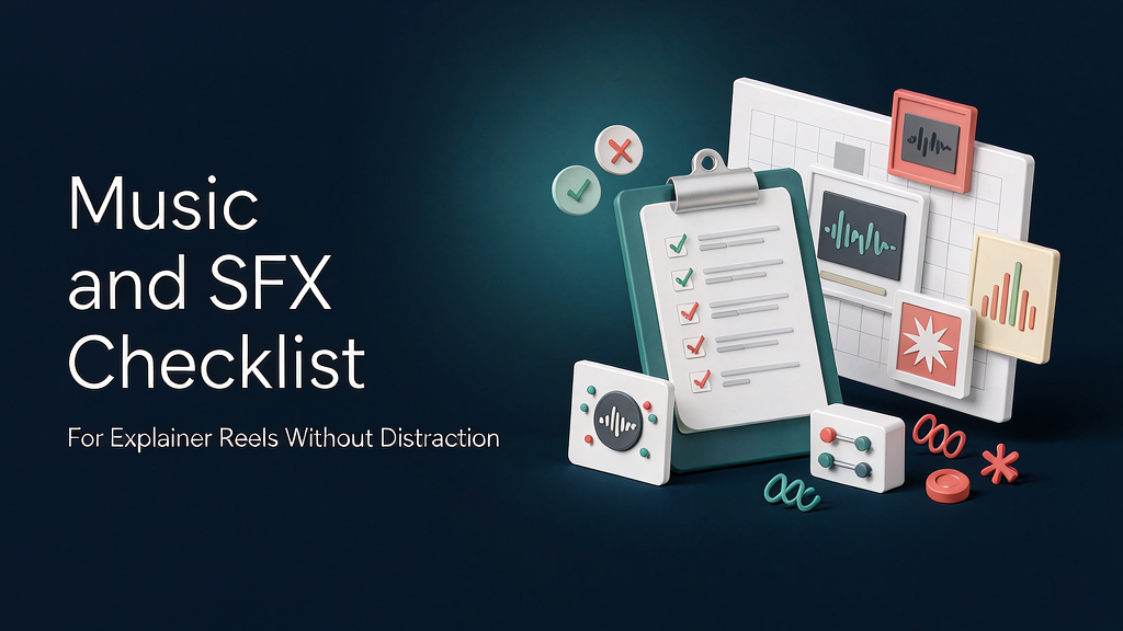Music and SFX Checklist for Explainer Reels Without Distraction