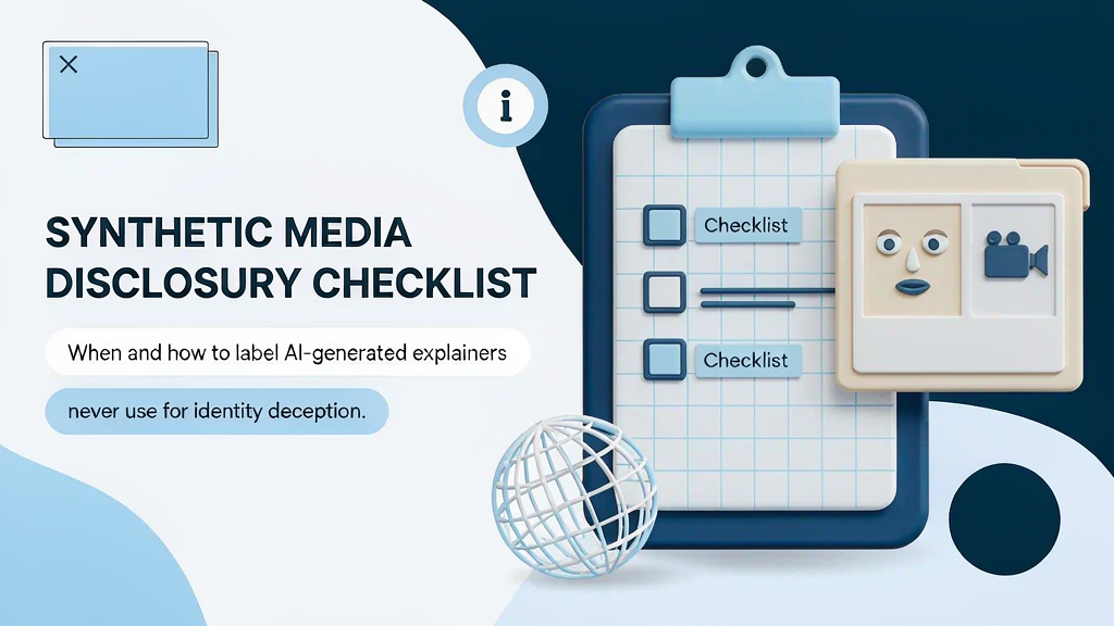 Synthetic Media Disclosure Checklist for Brand Marketing Teams