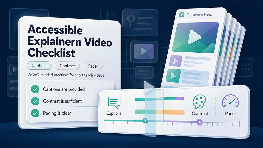 Accessibility Checklist for Explainer Reels (Captions, Contrast, Pace)