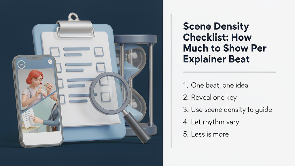 Scene Density Checklist: How Much to Show Per Explainer Beat