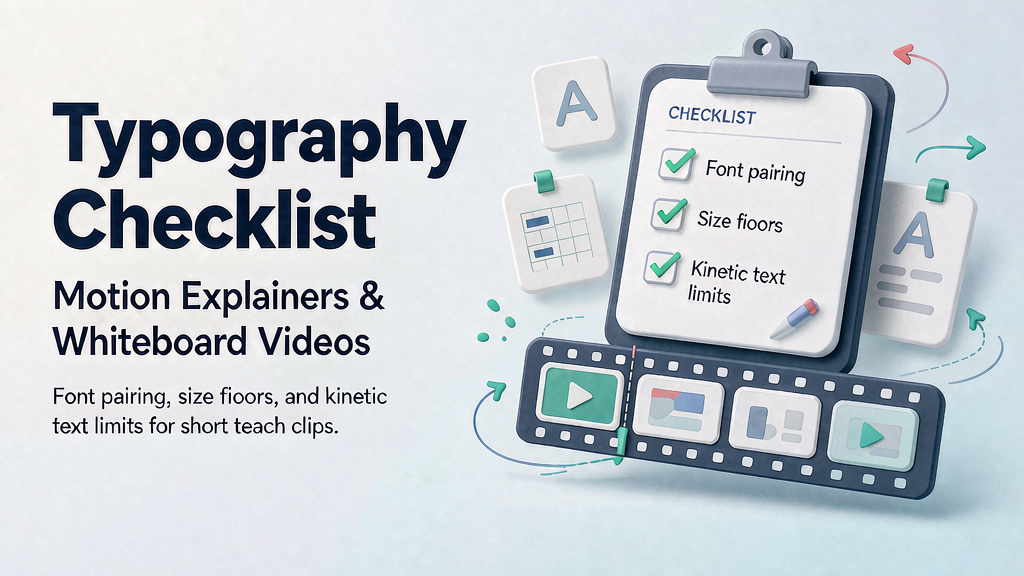 Typography Checklist for Motion Explainers and Whiteboard Videos