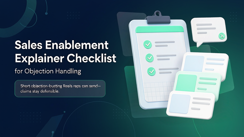 Sales Enablement Explainer Checklist for Objection Handling