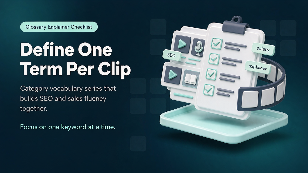 Glossary Explainer Checklist: Define One Term Per Clip