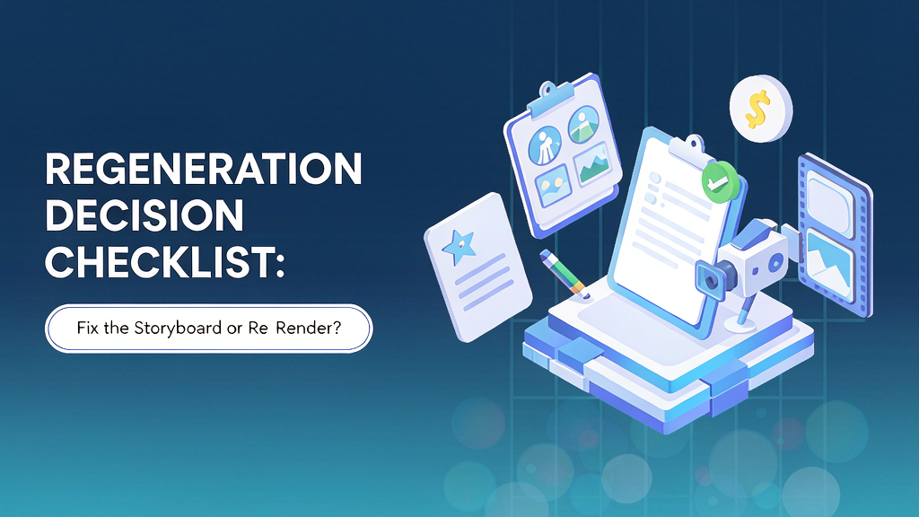 Regeneration Decision Checklist: Fix the Storyboard or Re-Render?