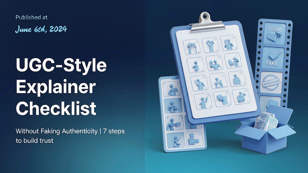 UGC-Style Explainer Checklist Without Faking Authenticity