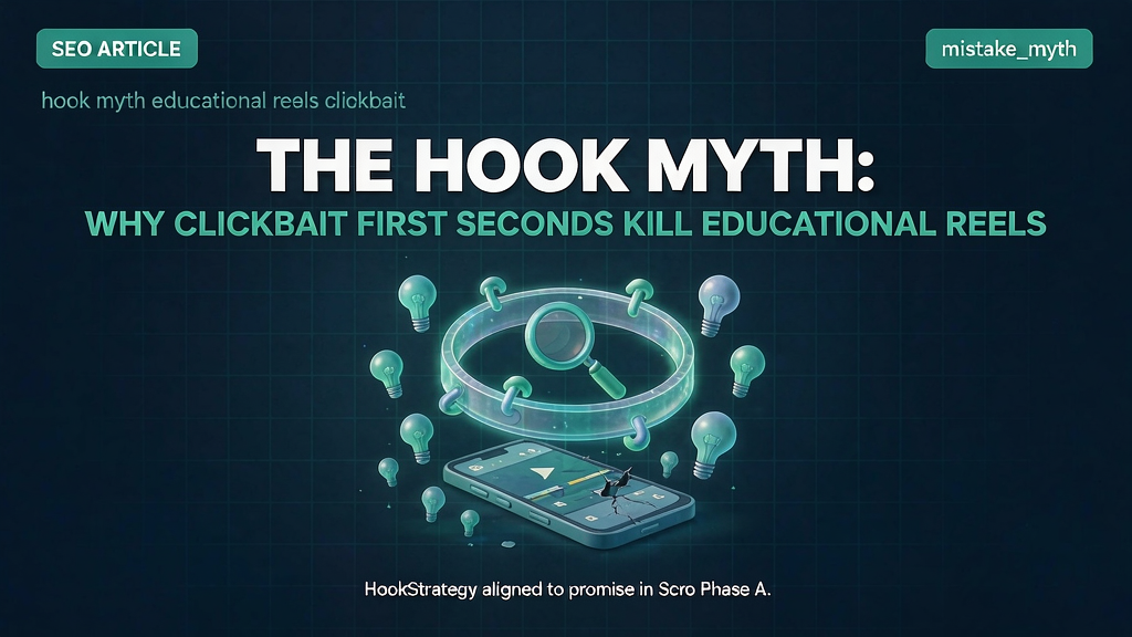 The Hook Myth: Why Clickbait First Seconds Kill Educational Reels