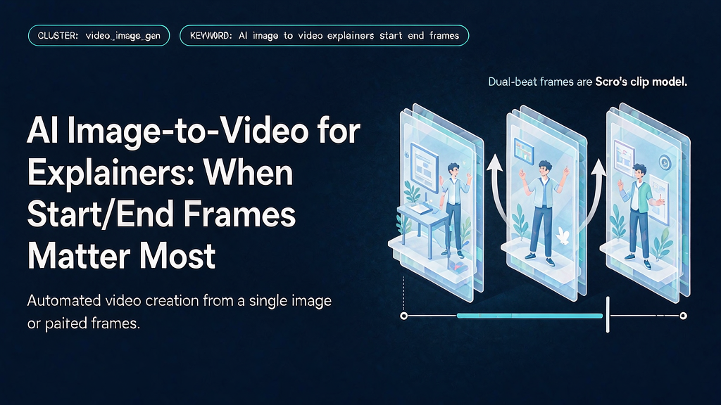 AI Image-to-Video for Explainers: When Start/End Frames Matter Most