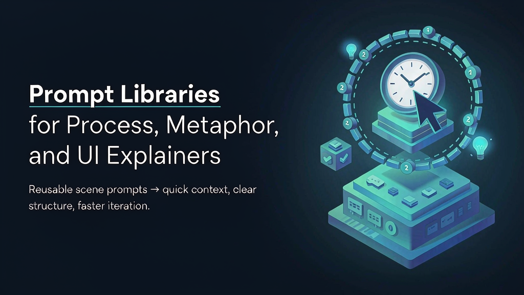 Prompt Libraries for Process, Metaphor, and UI Explainers