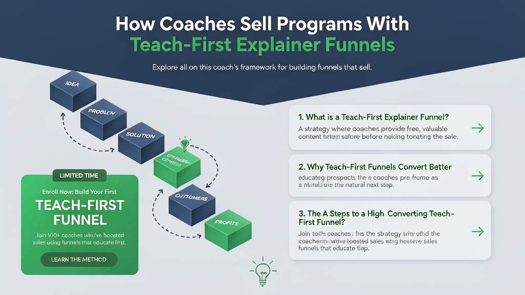 How Coaches Sell Programs With Teach-First Explainer Funnels