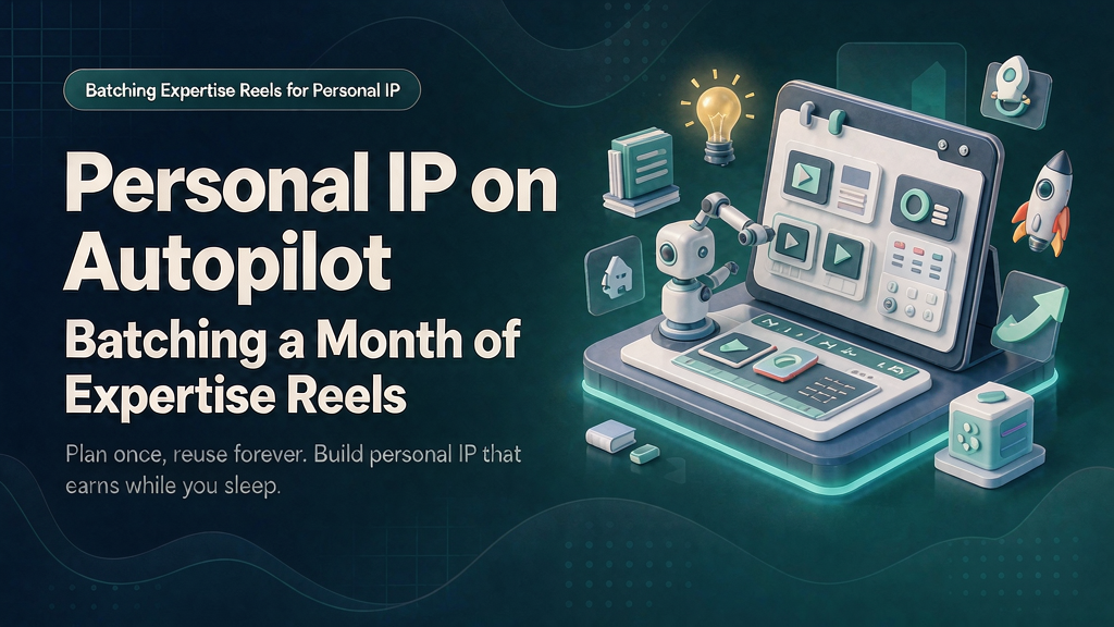 Personal IP on Autopilot: Batching a Month of Expertise Reels