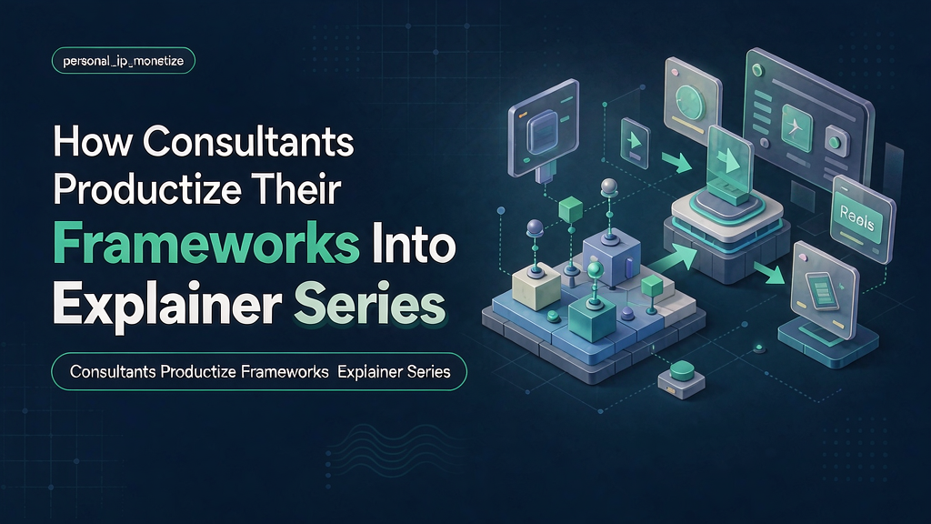 How Consultants Productize Their Frameworks Into Explainer Series
