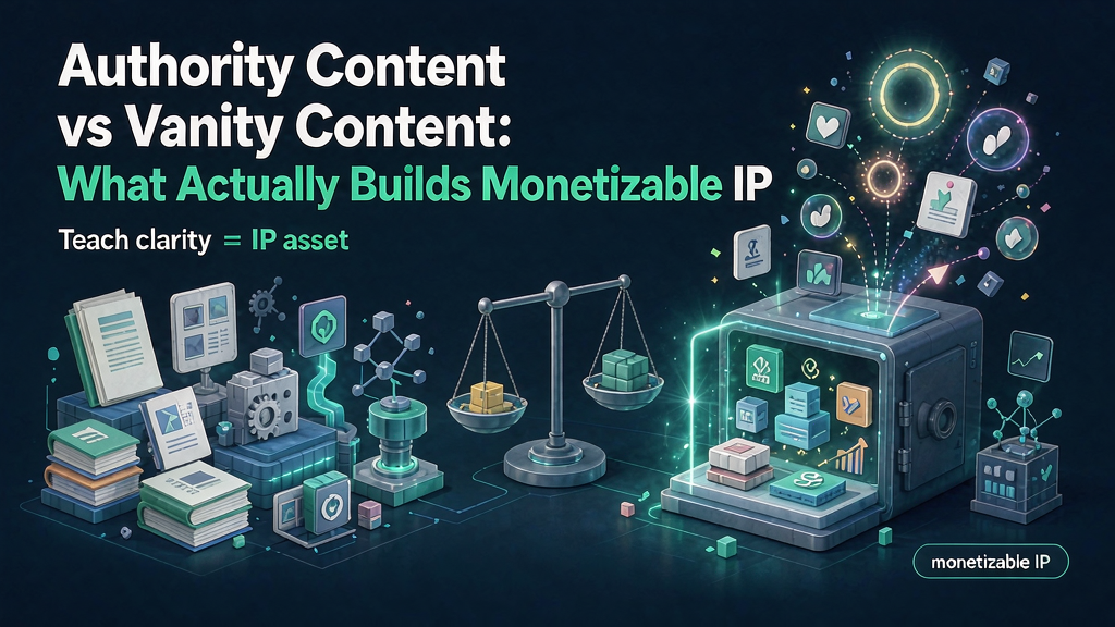 Authority Content vs Vanity Content: What Actually Builds Monetizable IP