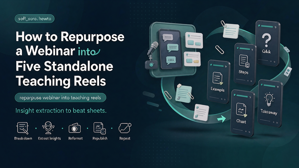 How to Repurpose a Webinar Into Five Standalone Teaching Reels