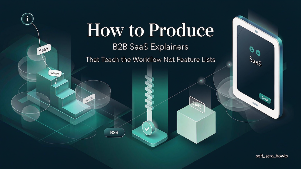 How to Produce B2B SaaS Explainers That Teach the Workflow Not Feature Lists