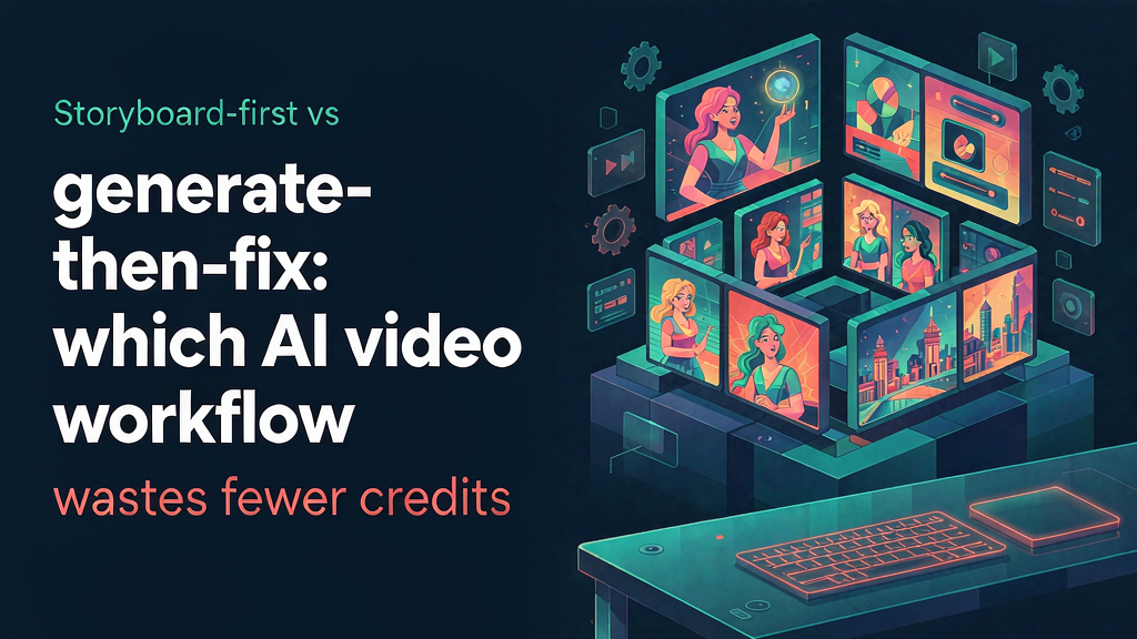 Storyboard-first vs generate-then-fix: which AI video workflow wastes fewer credits