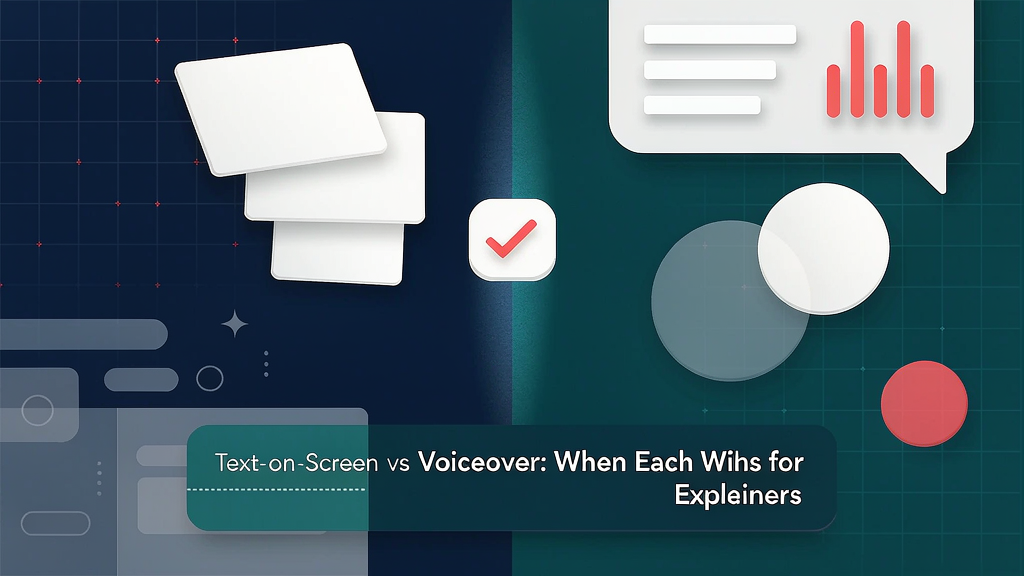 Text-on-Screen vs Voiceover: When Each Wins for Explainers
