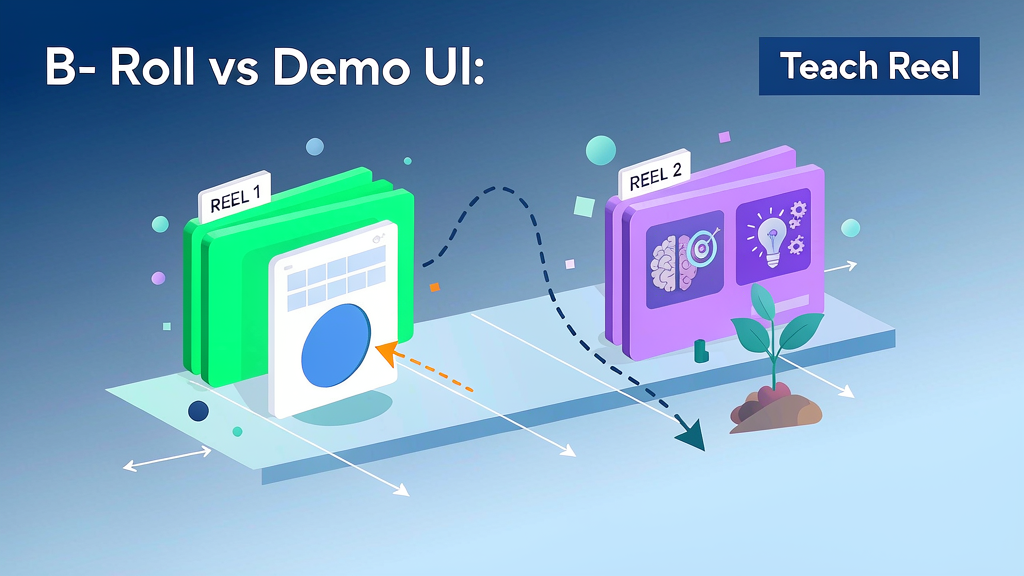 B-Roll vs Demo UI: What to Show in Each Beat of a Teach Reel