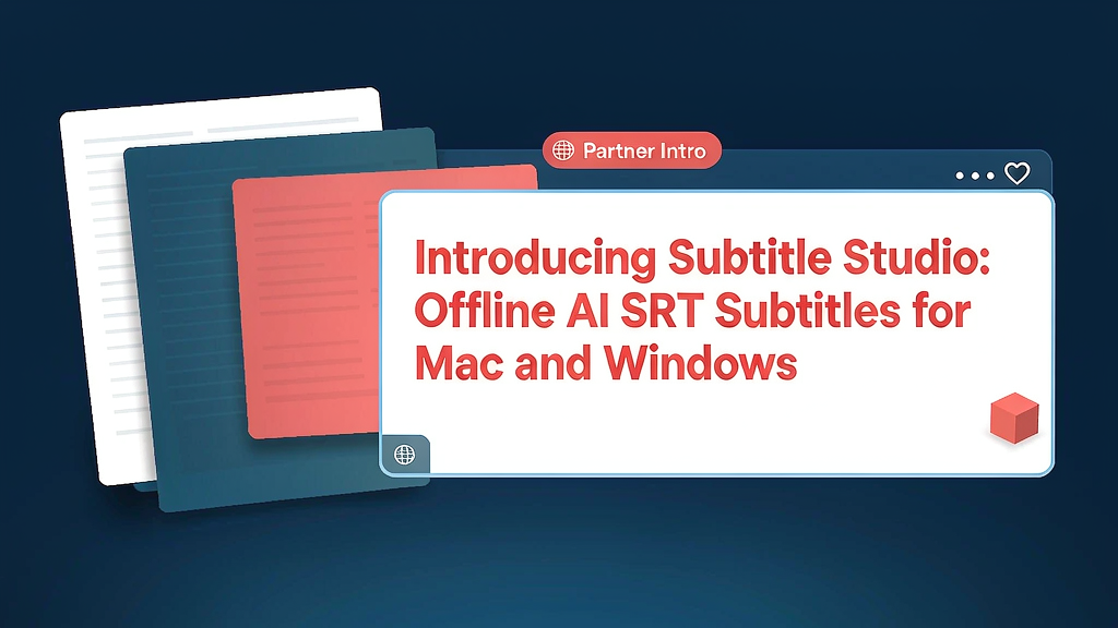 Introducing Subtitle Studio: Offline AI SRT Subtitles for Mac and Windows