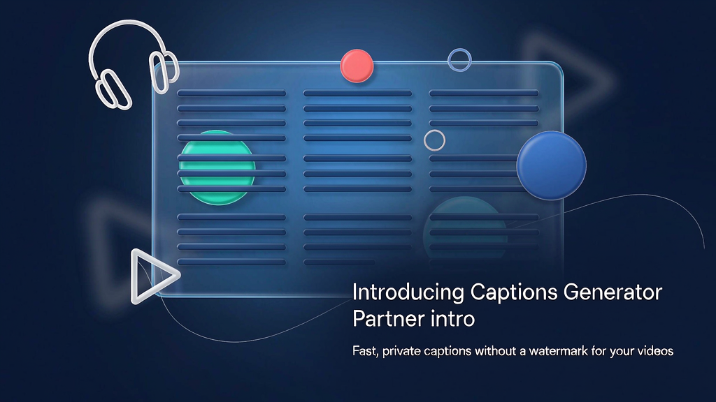 Introducing Captions Generator: Fast, Private Captions Without a Watermark